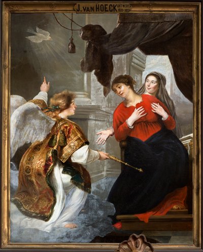 Sognekirke (Sognekirken Vår Frue). Interiør. maleri. av Jan van den Hoecke