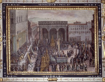 Feiringen av smiger i Firenze av Jan van der Straet