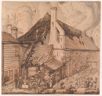 Brannen i såpekokeriet «De Bruynvis» av Jan van der Heyden