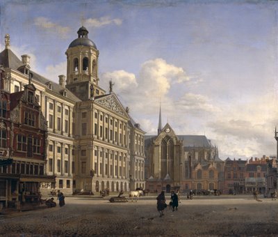 Det nye rådhuset, Amsterdam, 1668 av Jan van der Heyden