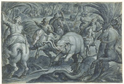 Elefantjakt av Jan van der Straet