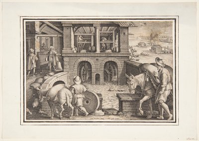 En vannmølle av Jan van der Straet, called Stradanus