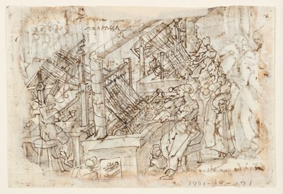 Serikultur, avvikling av kokonger av Jan van der Straet, called Stradanus