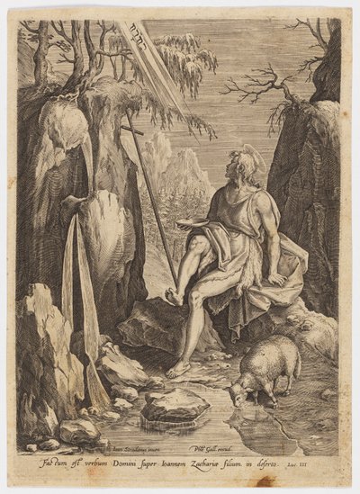 Døperen Johannes i villmarken av Jan van der Straet, called Stradanus