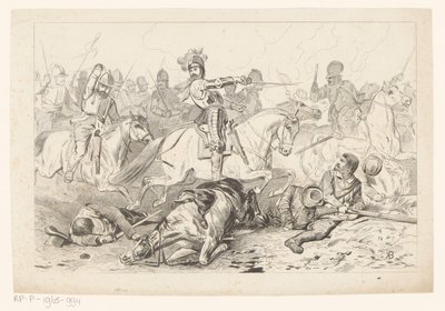 Slaget ved Nieuwpoort av Jan van der Veen (prentmaker)
