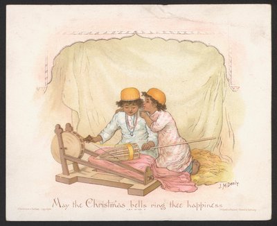 Julekort (chromolitho) av Jane M. Dealy