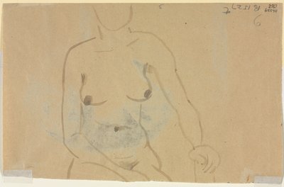 Torso av en naken kvinne (verso) av Jane Poupelet