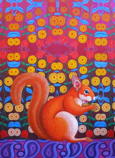 Rødt ekorn, 2014, av Jane Tattersfield