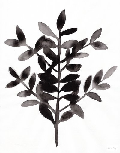 Botanisk med Nagi Fern III (blekk på papir) av Janel Bragg