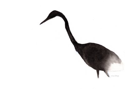 Hegre i blekk, ca. 2020 (blekk på papir) av Janel Bragg