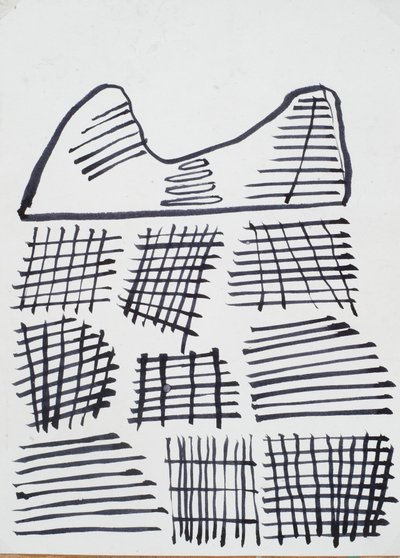 Tegning, 2015 (blekk på papir) av Janet McKenzie