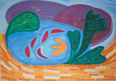 Loch Ardnamuchan, 2015 (akvarell og gouache) av Janet McKenzie