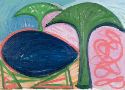 Loch and trees, 2007 (olje på lerret) av Janet McKenzie