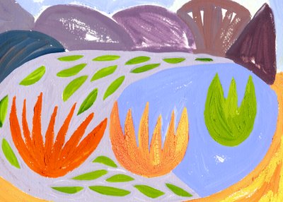 The Night Loch, 1996 (gouache på papir) av Janet McKenzie