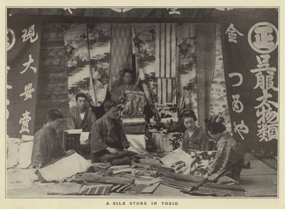 En silkebutikk i Tokio av Japanese Photographer