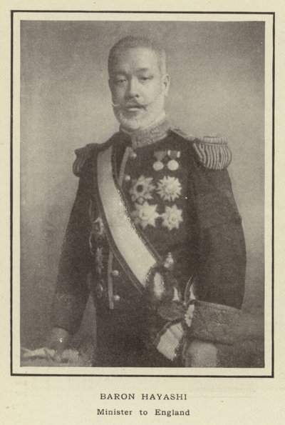 Baron Hayashi, minister i England av Japanese Photographer