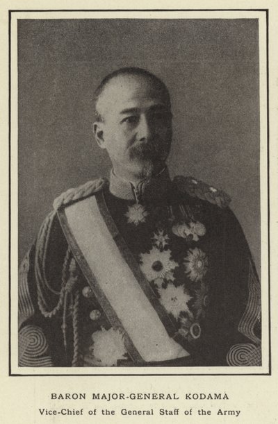 Baron generalmajor Kodama, visesjef for generalstaben til hæren av Japanese Photographer