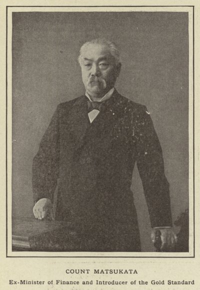 Grev Matsukata, tidligere finansminister og introduser av gullstandarden av Japanese Photographer