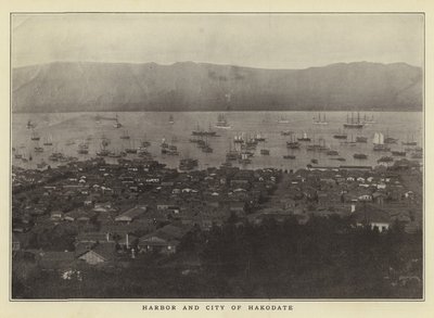 Havnen og byen Hakodate av Japanese Photographer