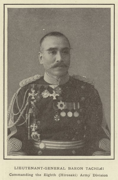 Generalløytnant Baron Tachimi, kommanderende for den åttende (Hirosaki) hærdivisjon av Japanese Photographer