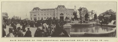 Hovedbygningen til industriutstillingen holdt i Osaka i 1903 av Japanese Photographer