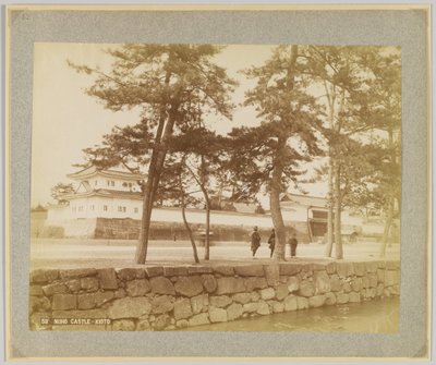 Nijō Castle, Kyoto, Japan (s/hvitt bilde) av Japanese Photographer