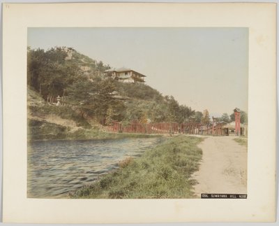 Suwayama Hill, Kobe, Japan (håndfarget svart/hvitt-bilde) av Japanese Photographer