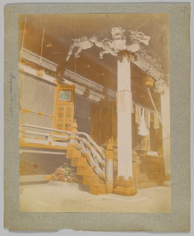 Tōshō-gū, Nikko, Japan (håndfarget s/hvitt-bilde) av Japanese Photographer