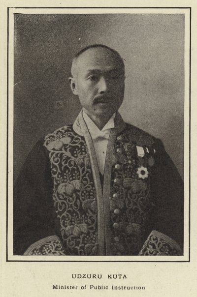 Udzuru Kuta, minister for offentlig instruksjon av Japanese Photographer