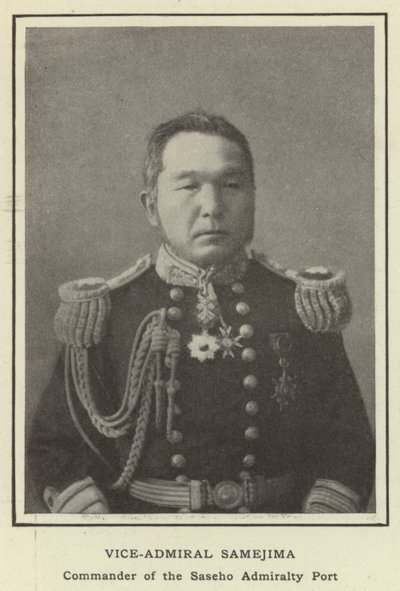 Viseadmiral Samejima, sjef for Saseho Admiralty Port av Japanese Photographer