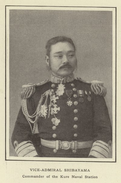 Viseadmiral Shibayama, sjef for Kure Naval Station av Japanese Photographer
