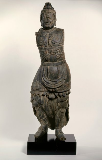 A Guardian King of the Four Corners, 1100-tallet (utskåret tre) av Japanese School