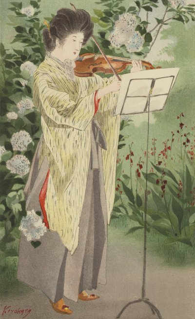 En japansk skolejente (chromolitho) av Japanese School