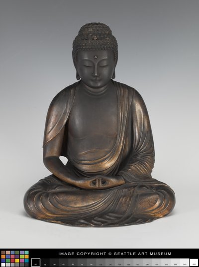 Amida Buddha på en Lotus-sokkel av Japanese School