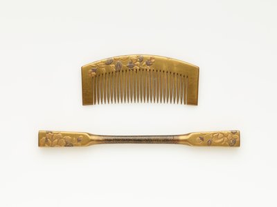 Kam og hårnål, sent 1800-begynnelse av 1900-tallet av Japanese School
