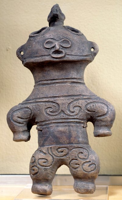 Dogu-statuett Japan, høyde 20 cm, neolitikum, Jomon-perioden av Japanese School