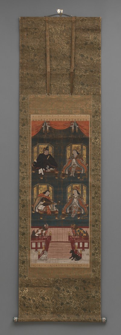 Four Tutelary Deities of Mount Koya av Japanese School