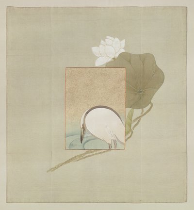 Gaveomslag, Meiji Period (1868-1912) (malt silke med broderte tråder) av Japanese School