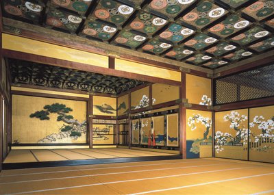 Interiør av Nijo-slottet (1602-1626). Art Tokugawa. Arkitektur. Japan, Kyoto (bilde) av Japanese School