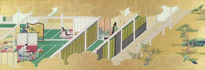 Japansk interiør (rullemaling) av Japanese School