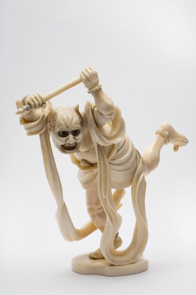 Okimino i form av en demon som holder en pinne av Japanese School