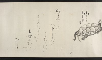 Eller. 14872, f.29, En skilpadde, fra Yoshida Seisai (håndrull) av Japanese School