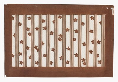 Papirsjablon (katagami), sent på 1800-tallet (mulberry bark papir behandlet med persimmon juice og silketråd) av Japanese School