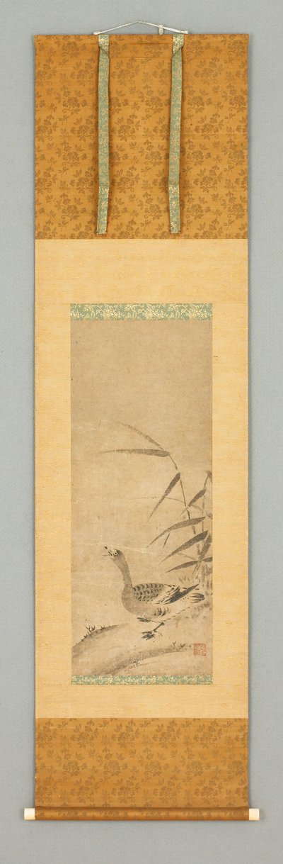 Siv og villgås, sent 1400-tall - tidlig 1500-tall (blekk på papir, elfenben) av Japanese School
