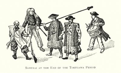 Samurai på slutten av Tokugawa-perioden (litho) av Japanese School