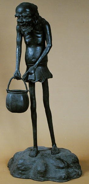 Statuett av Ashinaga, fra Temple of Nara, Japan (bronse) av Japanese School