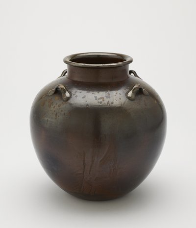 Oppbevaringskrukke for teblader, Imbe, Okayama prefektur, Edo-perioden, 1700-1800-tallet (keramikk) av Japanese School