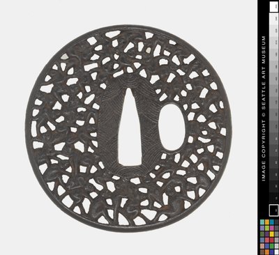 Tsuba: Hundred Monkeys av Japanese School