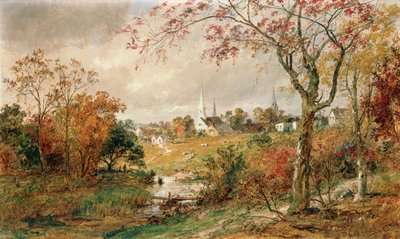 Høstlandskap, Saugerties, 1886 av Jasper Francis Cropsey