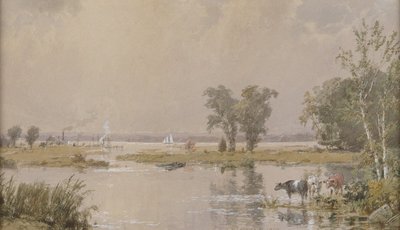 Hackensack Meadows, 1890. av Jasper Francis Cropsey